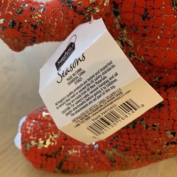 HugFun Plush Multi-Color Red Metallic Look T-Rex Dinosaur 12" Plush NWT - Picture 6 of 8